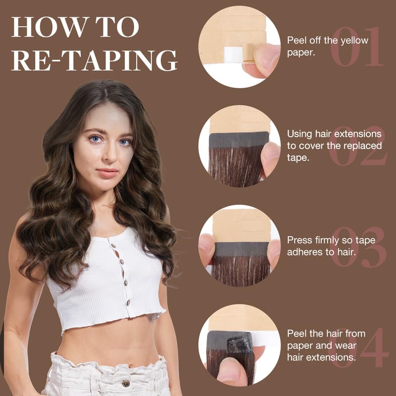 GOO GOO Tape in Hair Extensions displayed on a white background