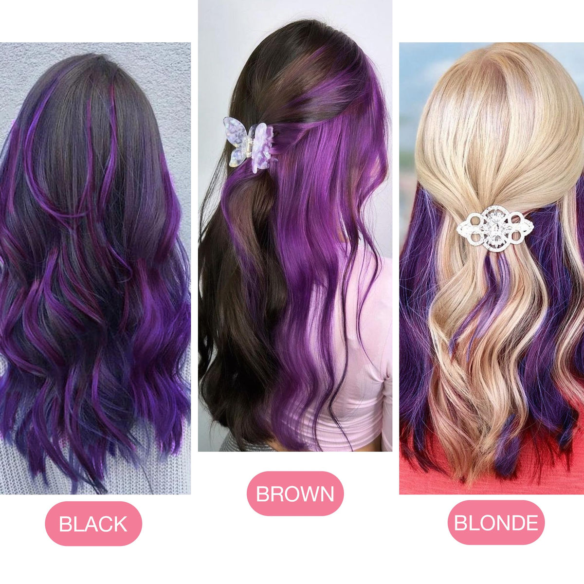 GOO GOO Tape in Hair Extensions displayed with extra tapes
