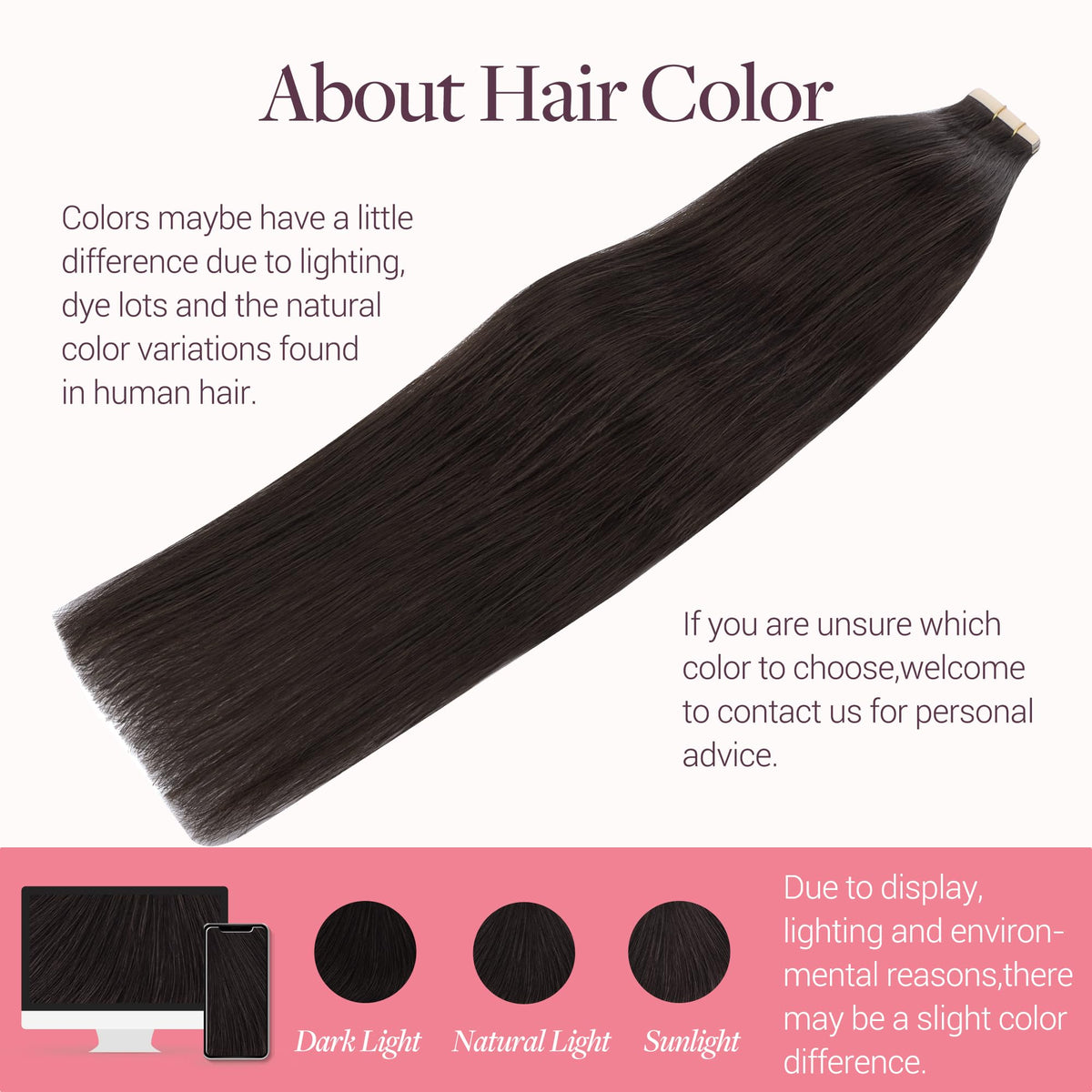 GOO GOO Tape in Hair Extensions displayed with styling tools