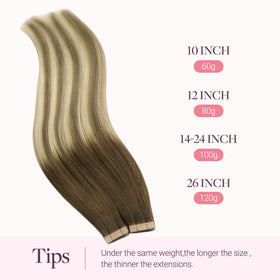 GOO GOO Tape in Hair Extensions displayed with styling tools