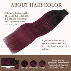GOO GOO Tape In Hair Extensions displayed with styling tools