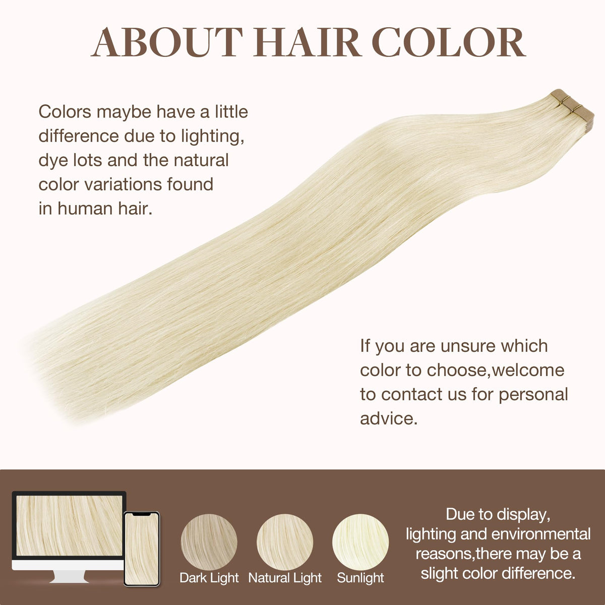 GOO GOO Tape in Hair Extensions in a bathroom setting