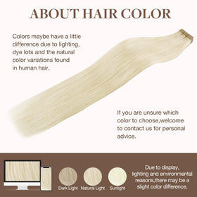 GOO GOO Tape in Hair Extensions in a bathroom setting