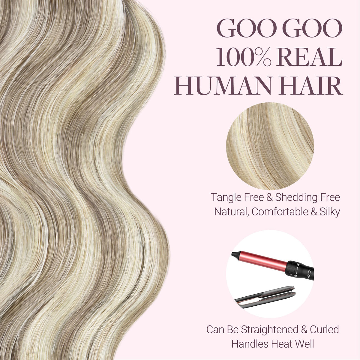 GOO GOO Tape in Hair Extensions in natural light