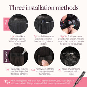 GOO GOO Tape in Hair Extensions in natural light