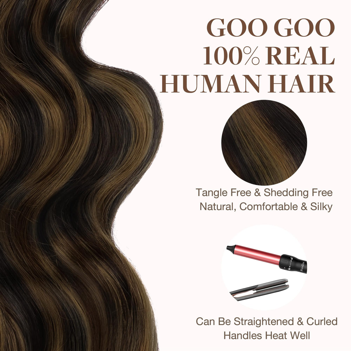 GOO GOO Tape in Hair Extensions in natural light