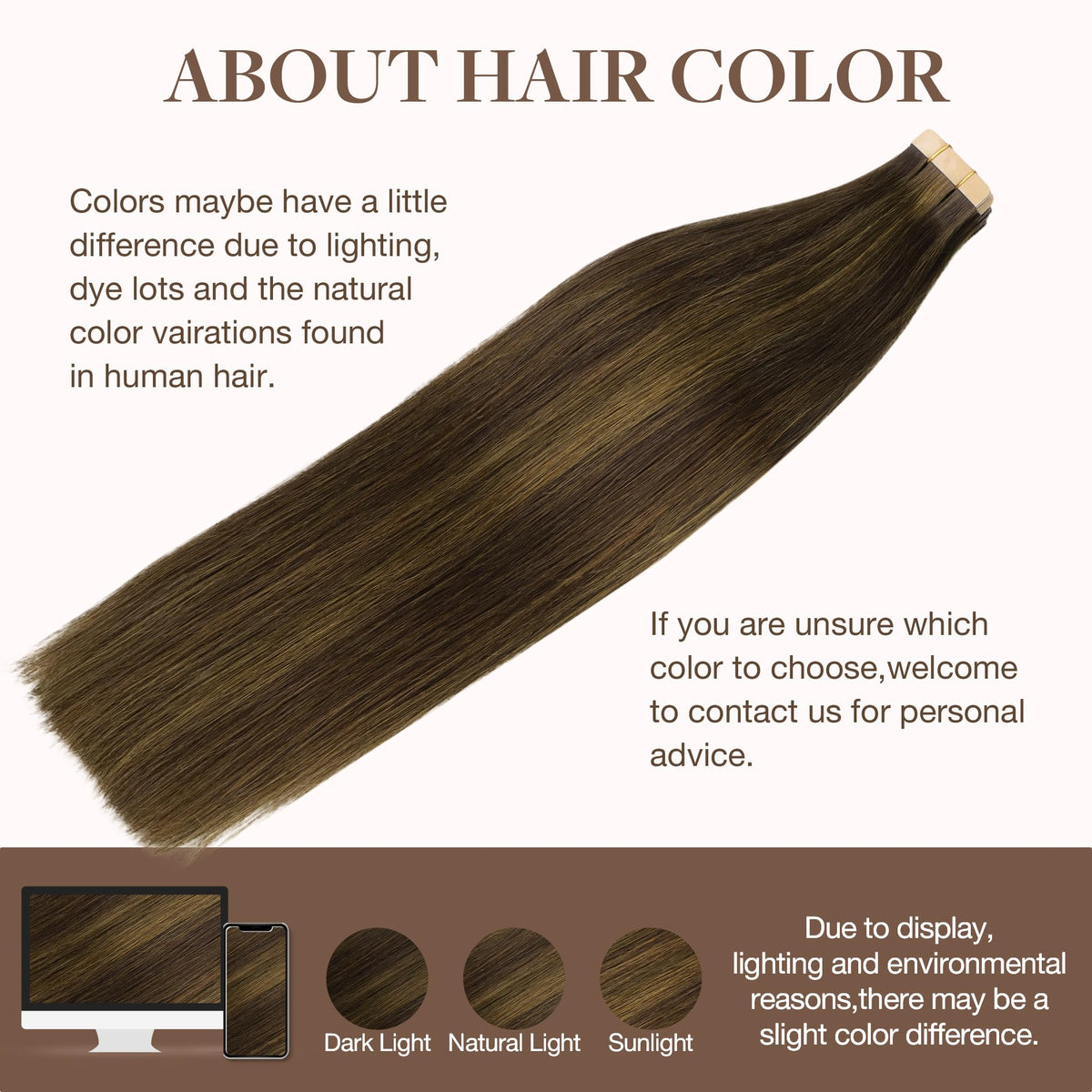 GOO GOO Tape in Hair Extensions in natural light