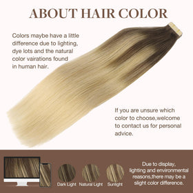 GOO GOO Tape in Hair Extensions in natural light