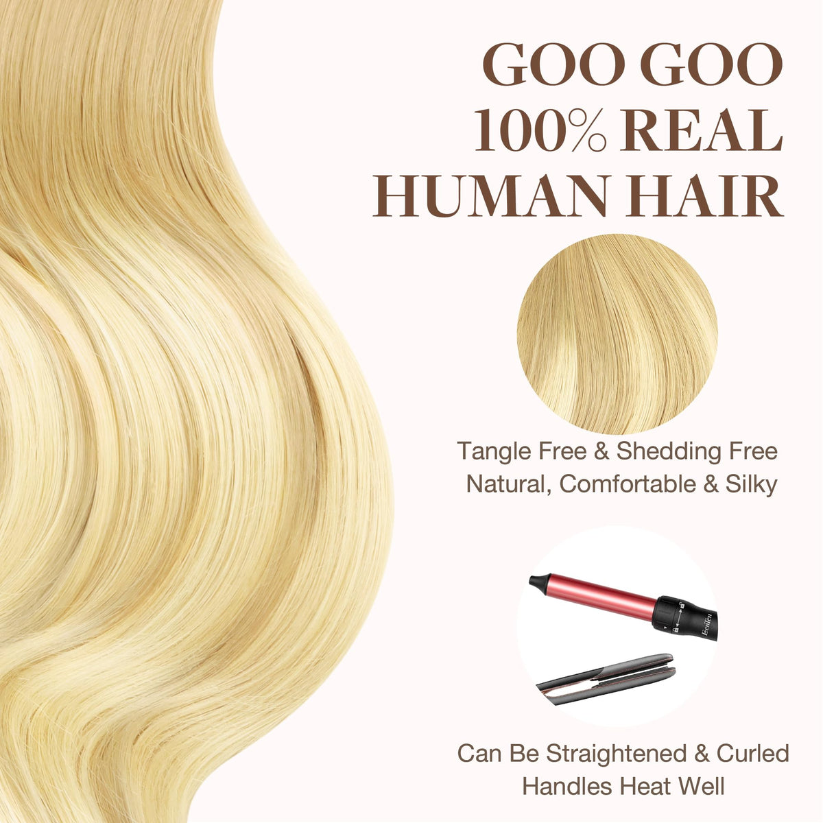 GOO GOO Tape in Hair Extensions installation process