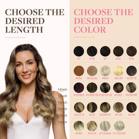 GOO GOO Tape in Hair Extensions length comparison