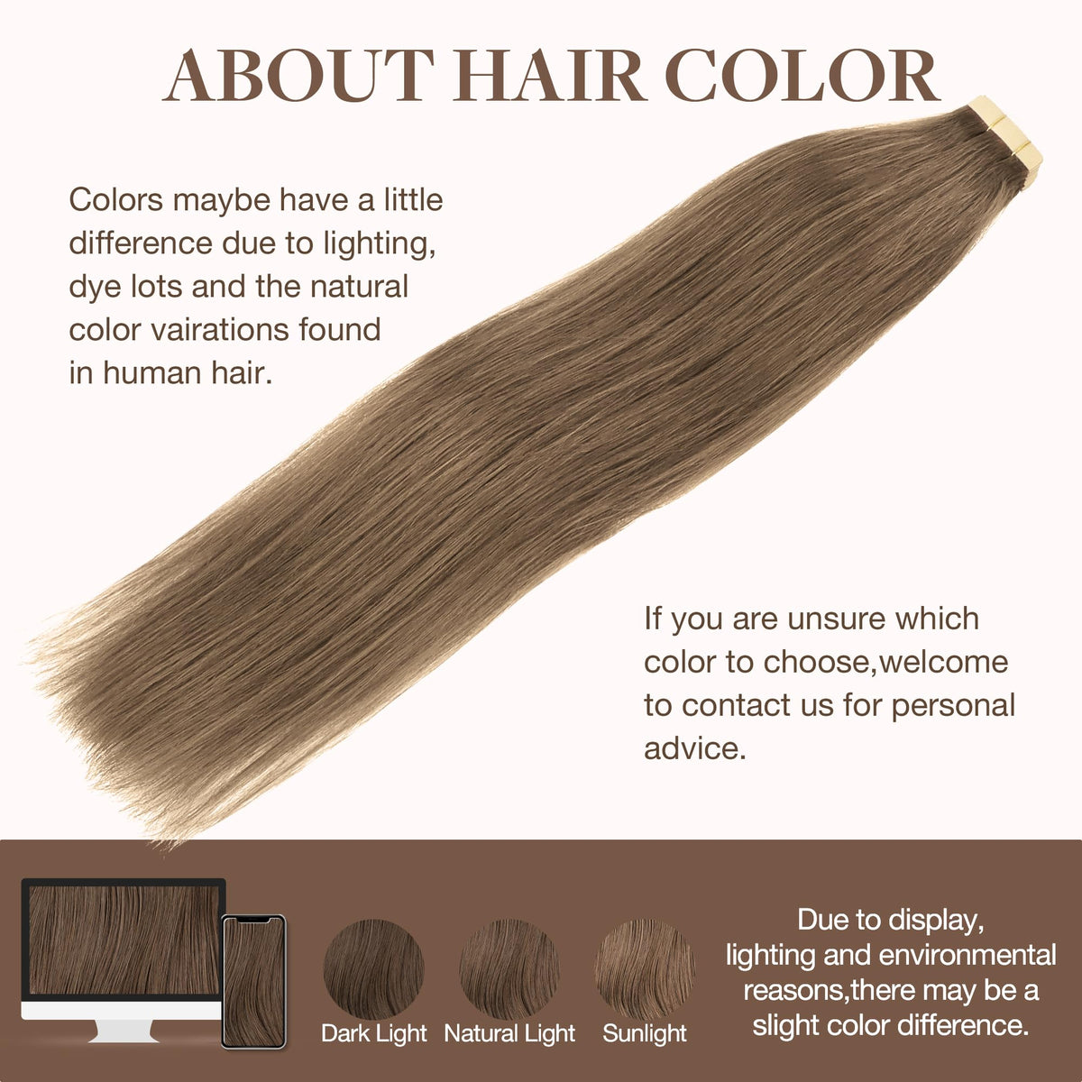 GOO GOO Tape in Hair Extensions length demonstration