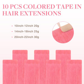 GOO GOO Tape in Hair Extensions Light Pink close-up