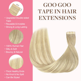 GOO GOO Tape in Hair Extensions packaging