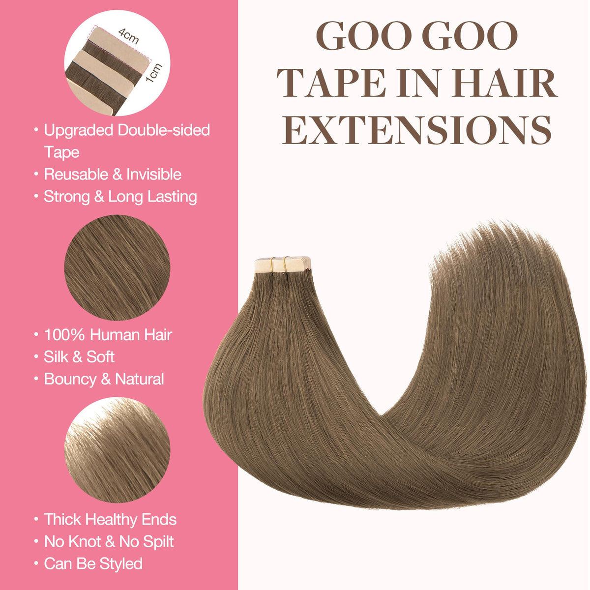 GOO GOO Tape in Hair Extensions packaging