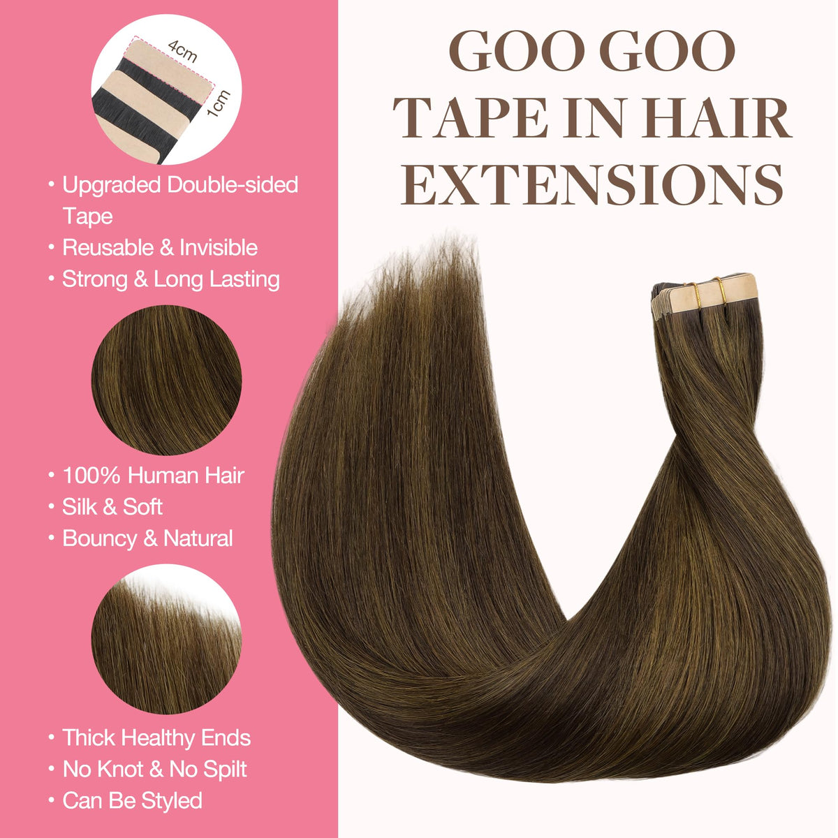 GOO GOO Tape in Hair Extensions packaging