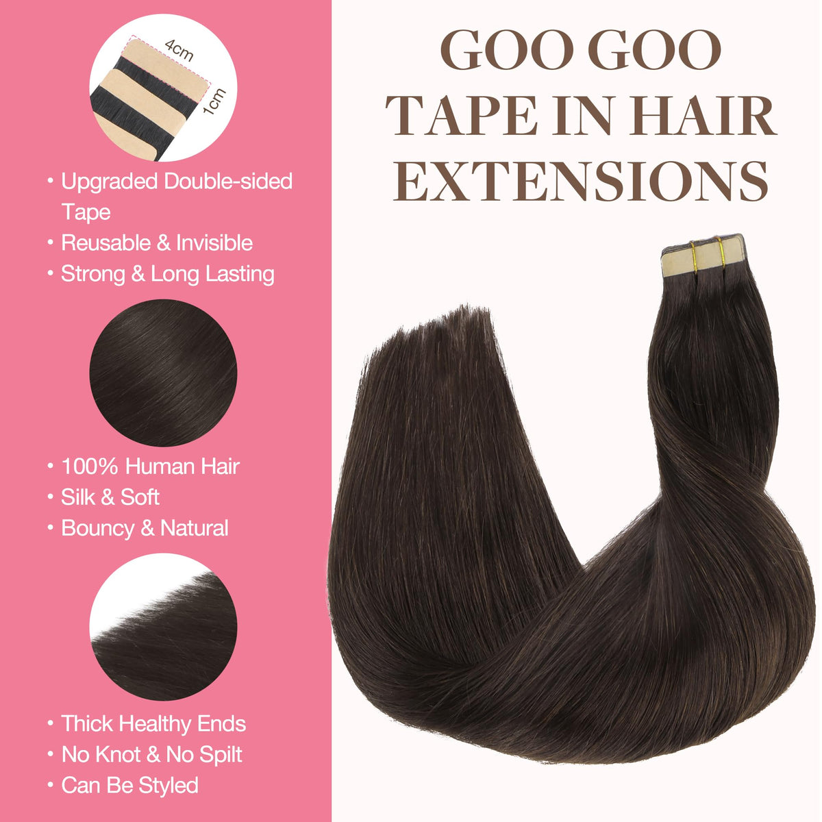 GOO GOO Tape in Hair Extensions packaging