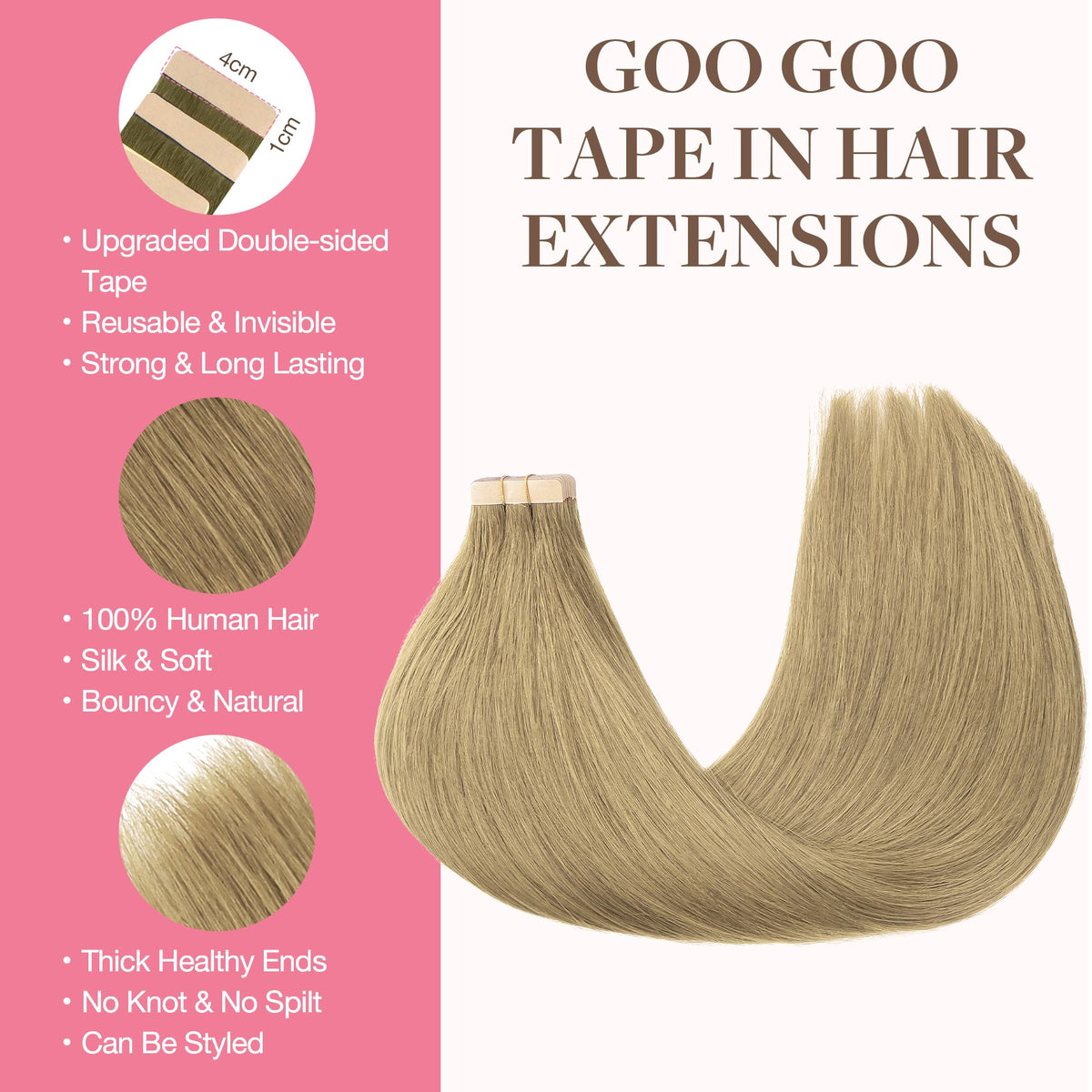 GOO GOO Tape in Hair Extensions packaging