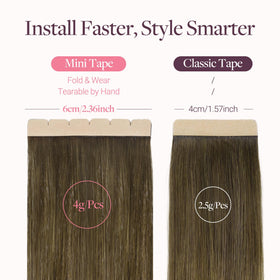 GOO GOO Tape in Hair Extensions packaging displayed