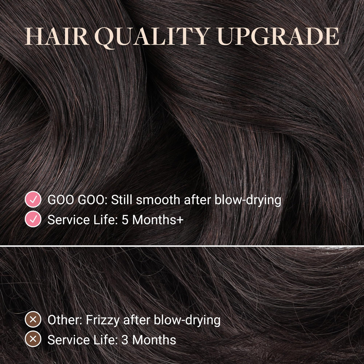GOO GOO Tape in Hair Extensions packaging side view