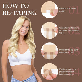 GOO GOO Tape in Hair Extensions packaging with details