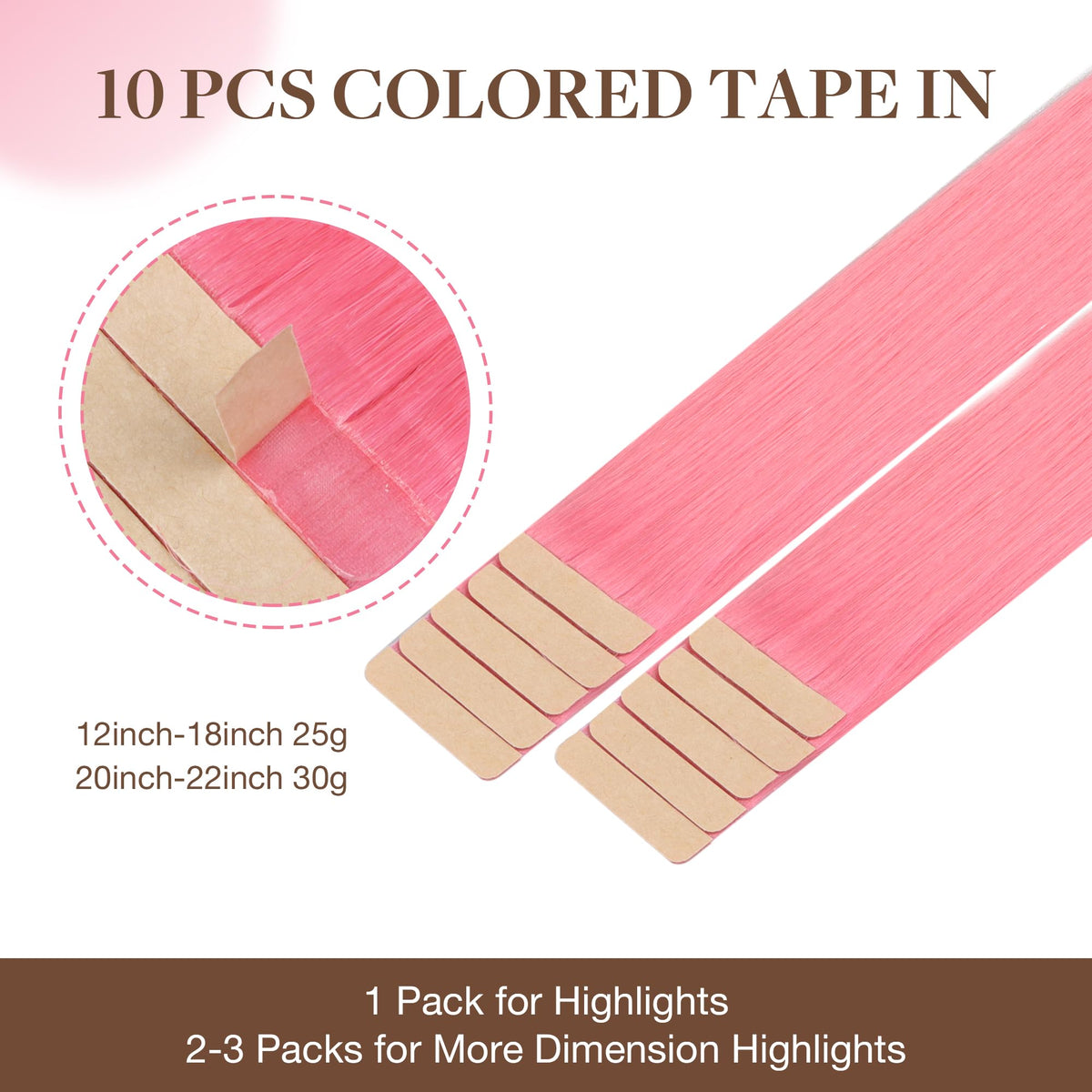 GOO GOO Tape in Hair Extensions Peach Pink packaging