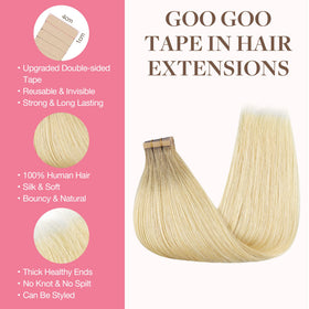 GOO GOO Tape in Hair Extensions R7/60F packaging