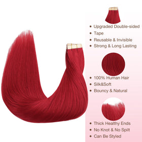 GOO GOO Tape in Hair Extensions Red packaging