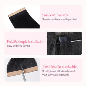 GOO GOO Tape in Hair Extensions showcasing natural blend