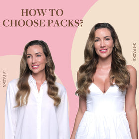 GOO GOO Tape in Hair Extensions showing silky straight texture