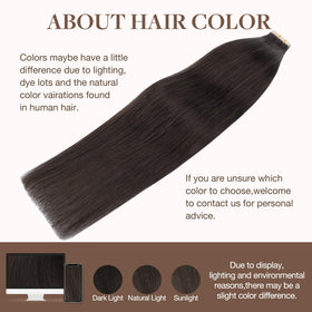GOO GOO Tape in Hair Extensions showing silky straight texture