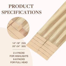 GOO GOO Tape in Hair Extensions showing strong tape attachment