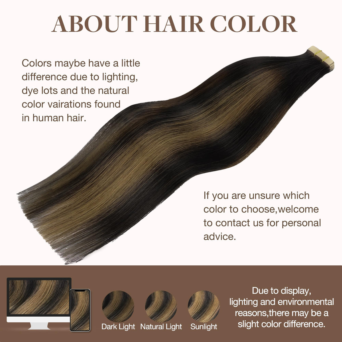 GOO GOO Tape in Hair Extensions showing texture