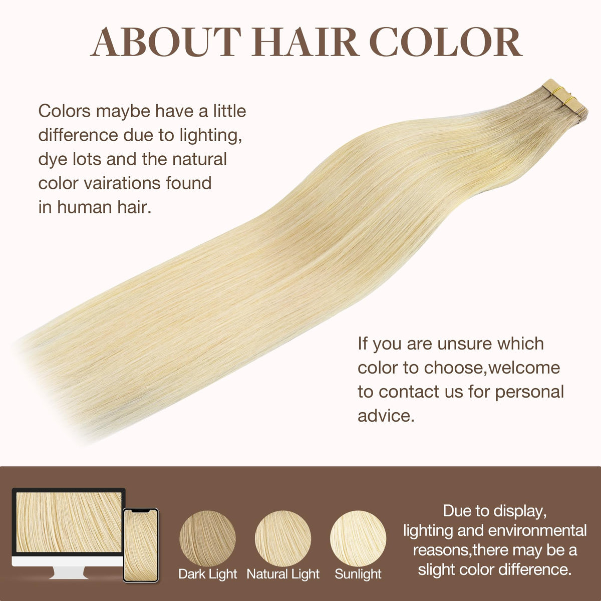 GOO GOO Tape in Hair Extensions showing texture