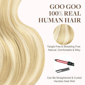 GOO GOO Tape in Hair Extensions showing texture and shine