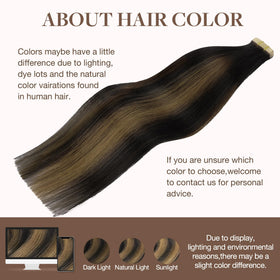 GOO GOO Tape in Hair Extensions showing the texture