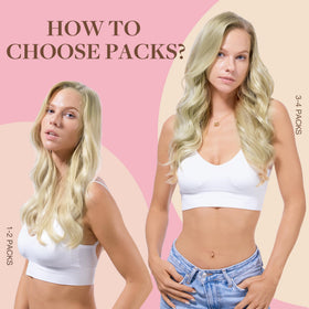 GOO GOO Tape in Hair Extensions showing thickness