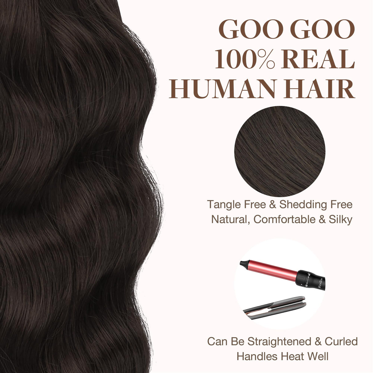 GOO GOO Tape in Hair Extensions side view