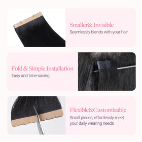 GOO GOO Tape in Hair Extensions styled in hair
