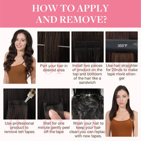 GOO GOO Tape in Hair Extensions styled on a model