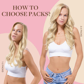 GOO GOO Tape in Hair Extensions styled with heat tools