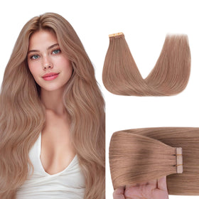 GOO GOO Tape in Hair Extensions Velvet Mocha front view
