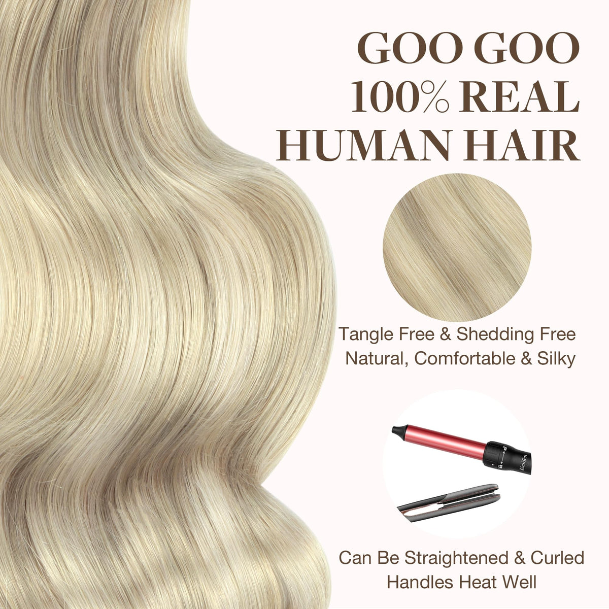 GOO GOO Tape in Hair Extensions with care instructions