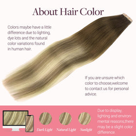GOO GOO Tape in Human Hair Extensions colour options
