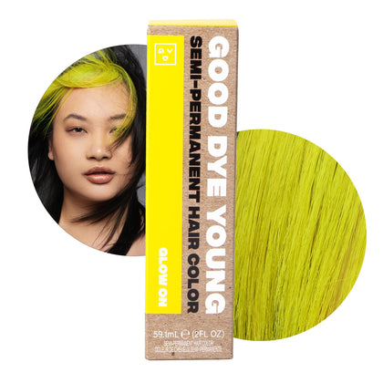 Good Dye Young Glow On Yellow hair colour front view 85g