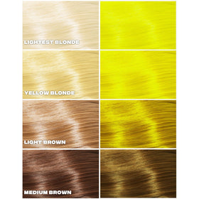 Good Dye Young Glow On Yellow hair colour top view showing texture