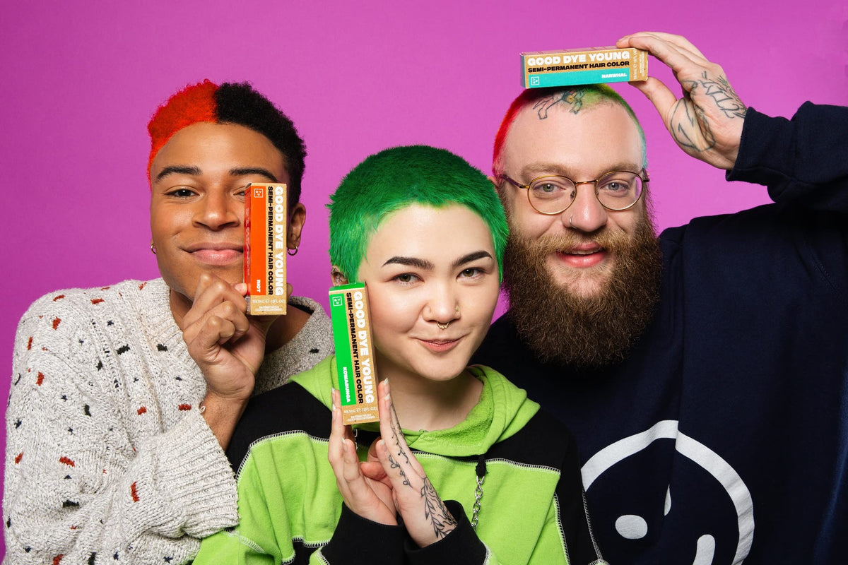 Good Dye Young Kowabunga hair dye after application