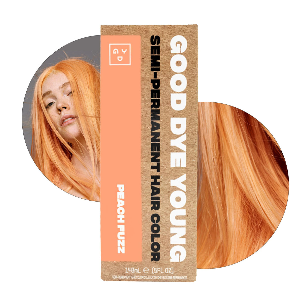 Good Dye Young Peach Fuzz Hair Dye front view 5FL OZ