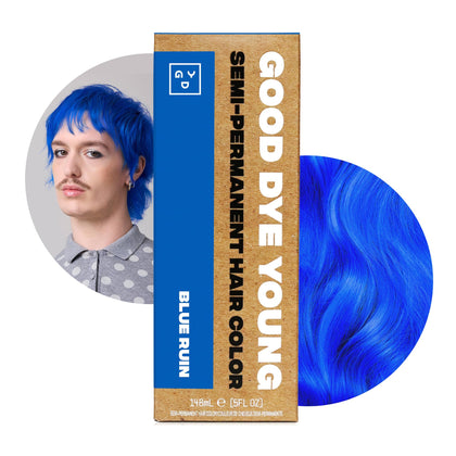 Good Dye Young Semi-Permanent Hair Colour Blue Ruin front view