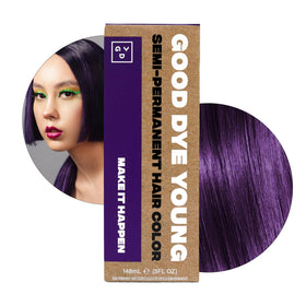 Good Dye Young Semi-Permanent Hair Colour Deep Eggplant Purple front view