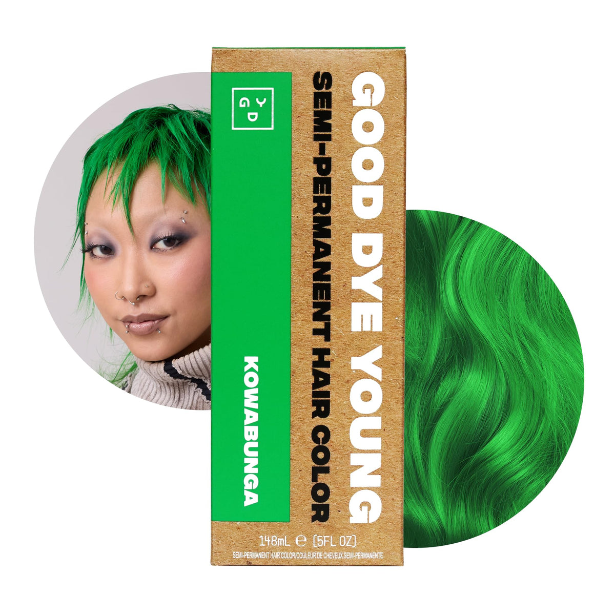 Good Dye Young Semi-Permanent Hair Colour Kowabunga 5FL OZ front view